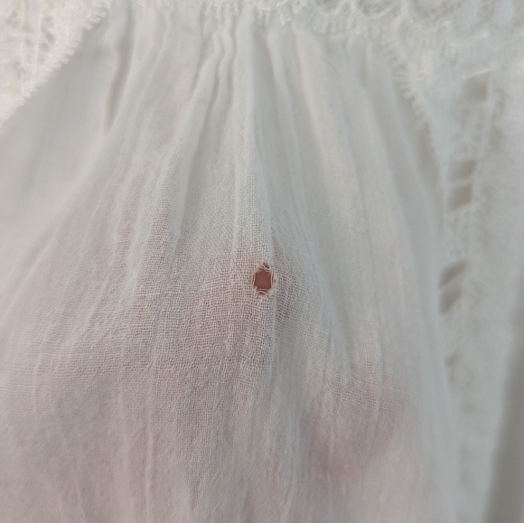 Free People FP One Verona Mini Dress White Crochet Lace Boho Size Large - Picture 7 of 11